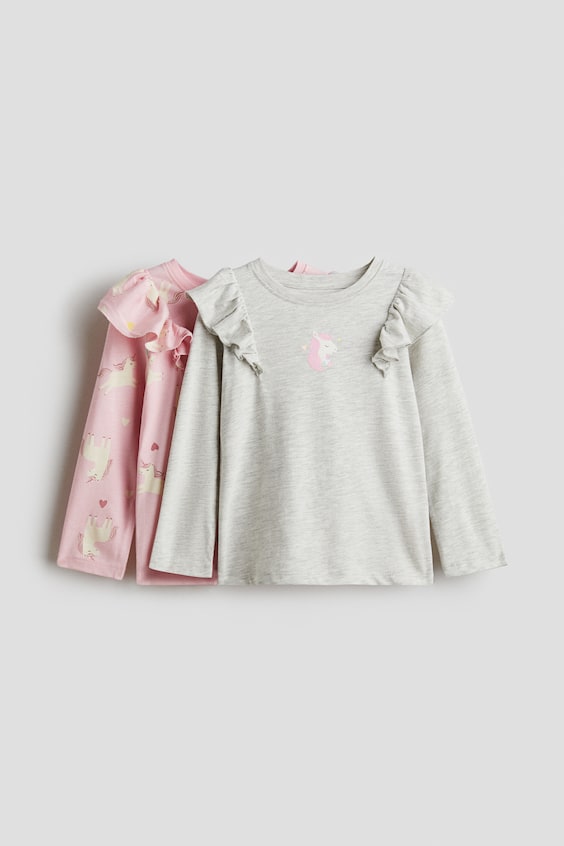Детские топы H&M 2-Pack Printed Jersey Tops