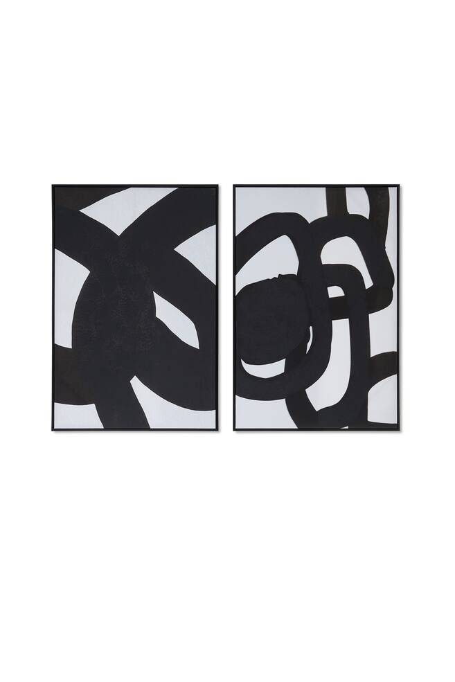 Astratto Set Of Two Wall Art - Black - 1