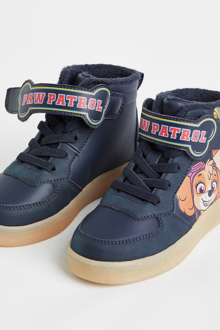 Hoge sneakers met ledlichtjes Donkerblauw/Paw Patrol KINDEREN