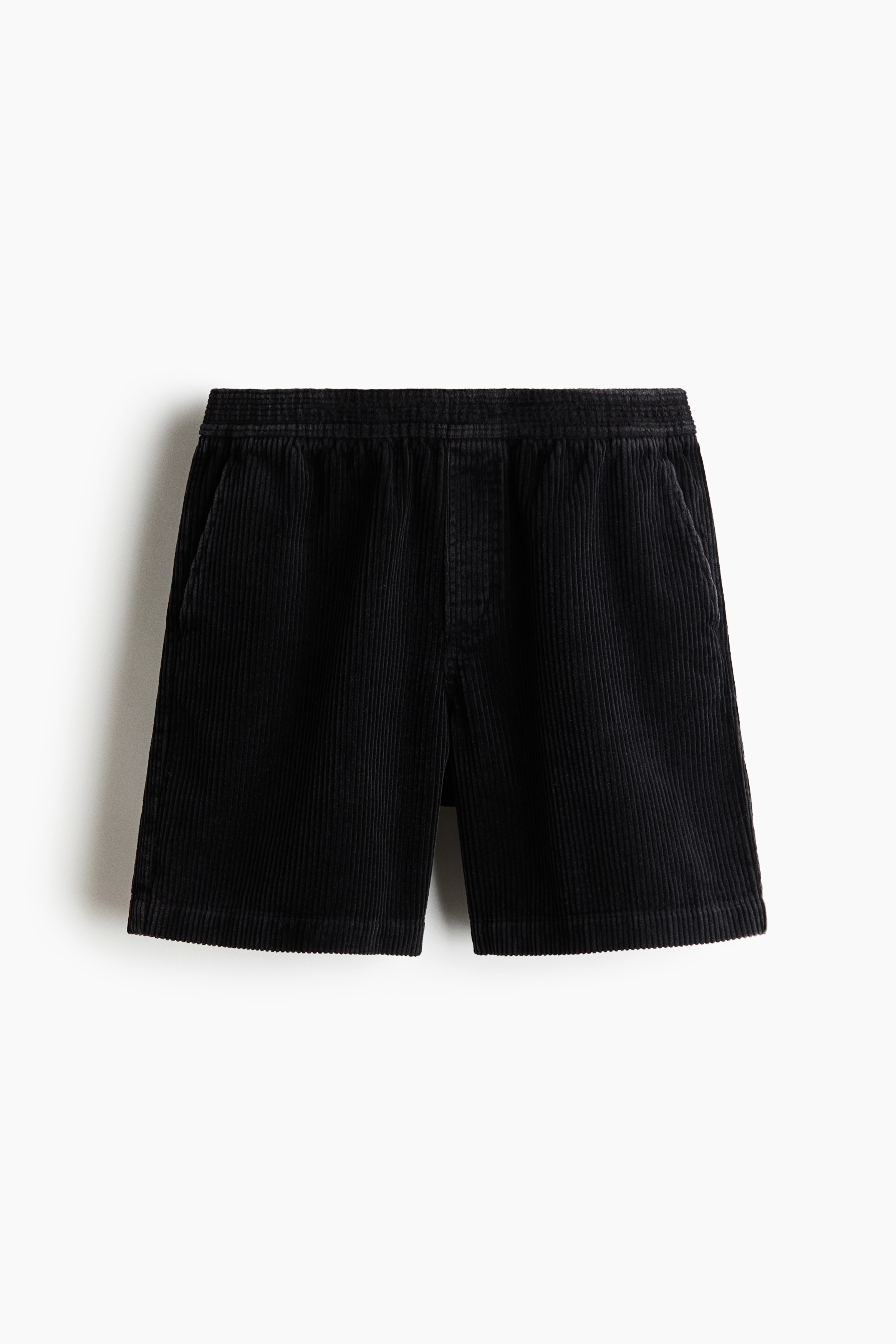 Pantalón corto de pana Loose Fit - Negro/Azul oscuro