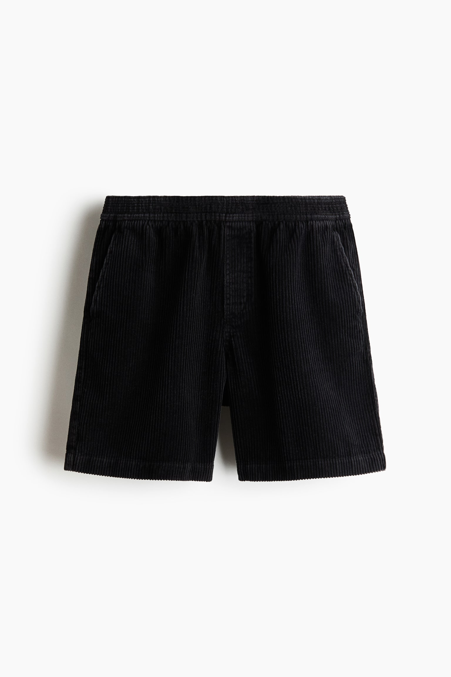 Loose-Fit Corduroy Shorts - Black/Dark blue - 1