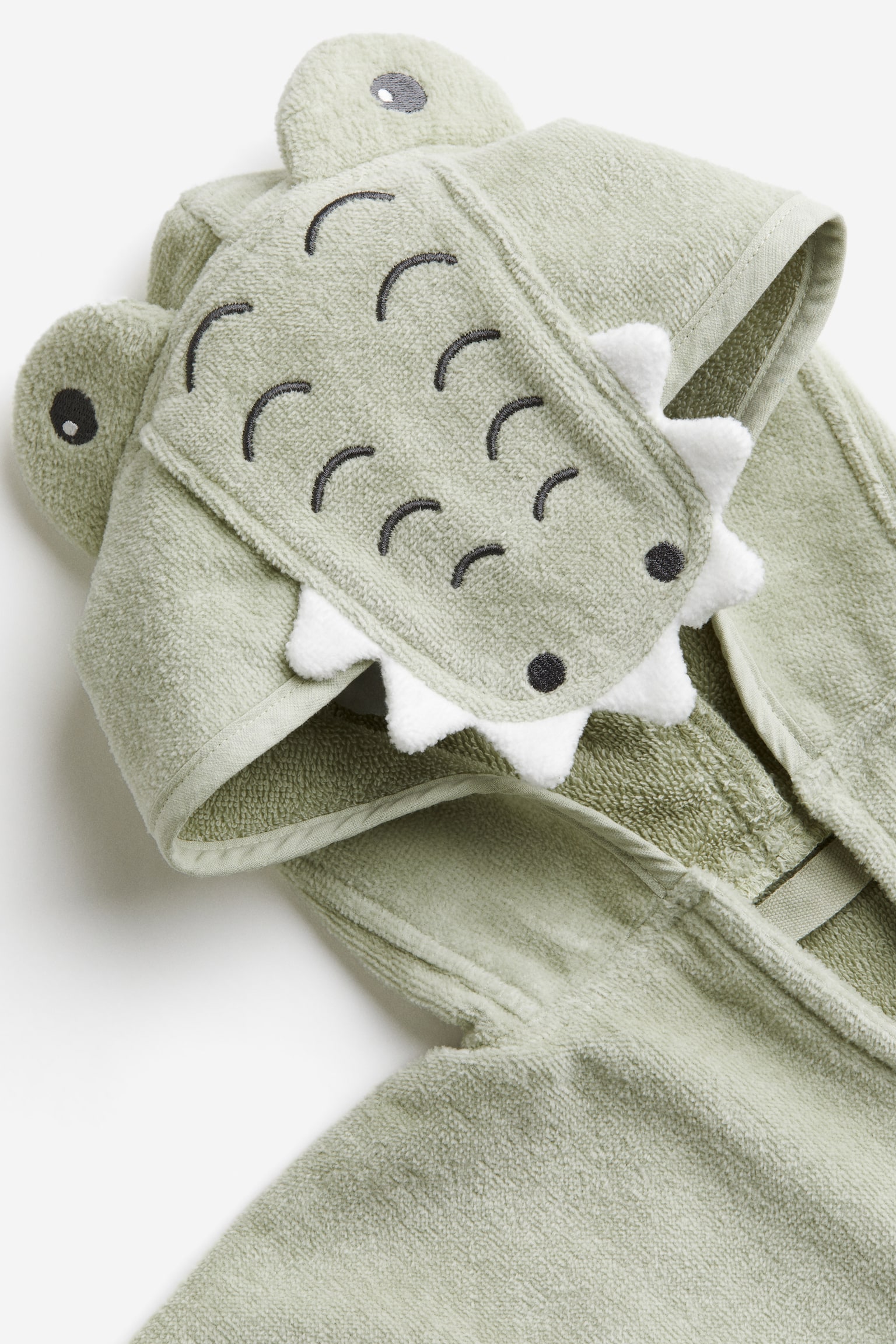 Baby poncho towel - Light green/Crocodile - 3