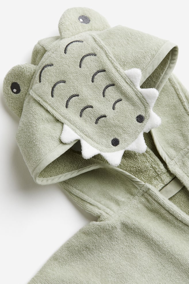 Baby poncho towel - Light green/Crocodile/Blue/Shark - 3
