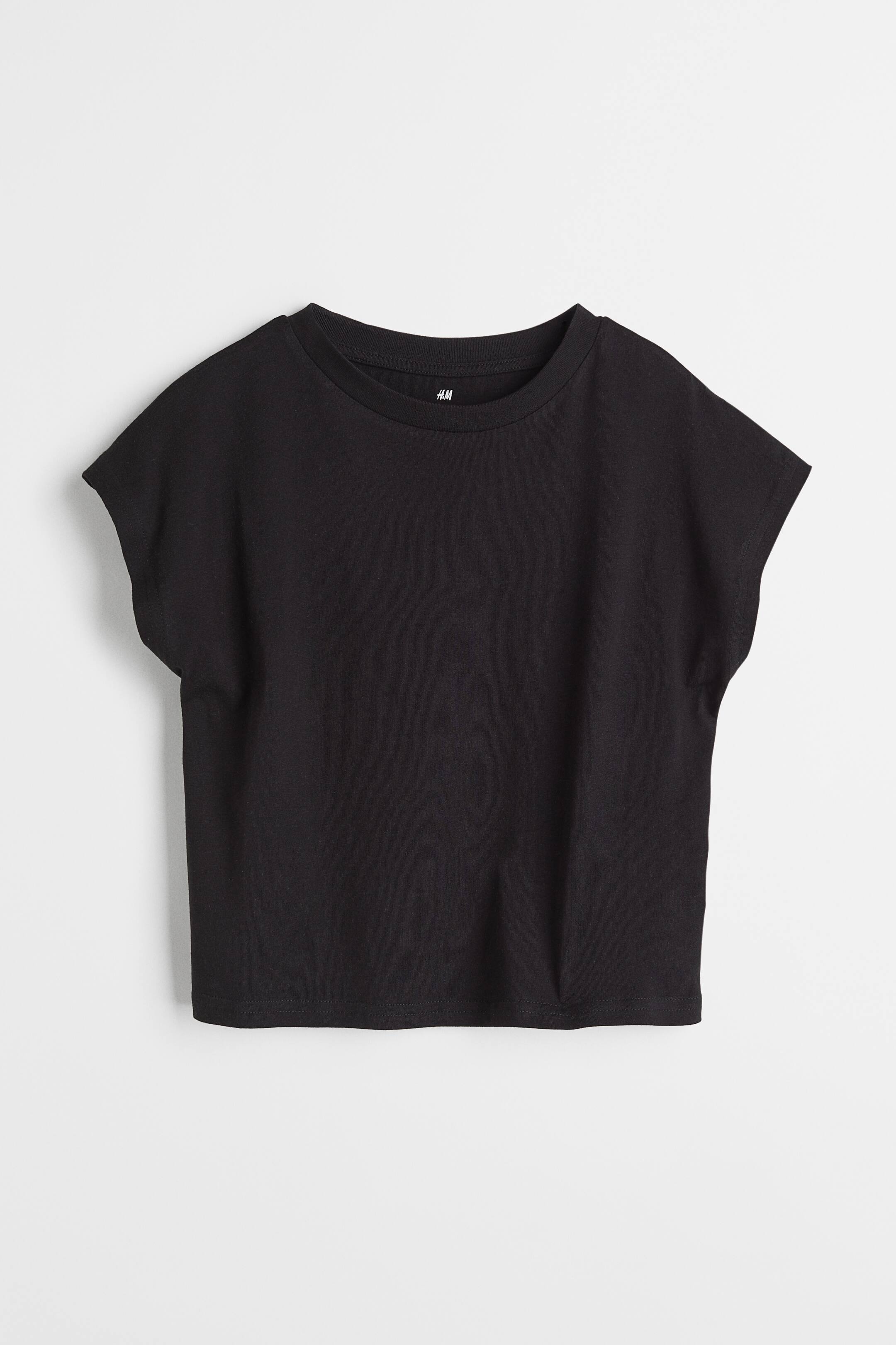 View larger image: Cotton jersey top - Black - Kids | H&M GB 1
