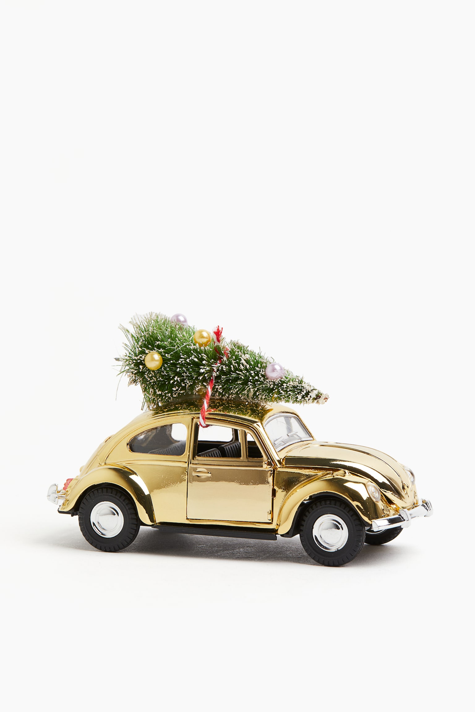 Car-shaped ornament - Gold-coloured/Red/Car - 1