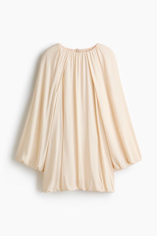 Blusa holgada de viscosa - Beige claro - 1