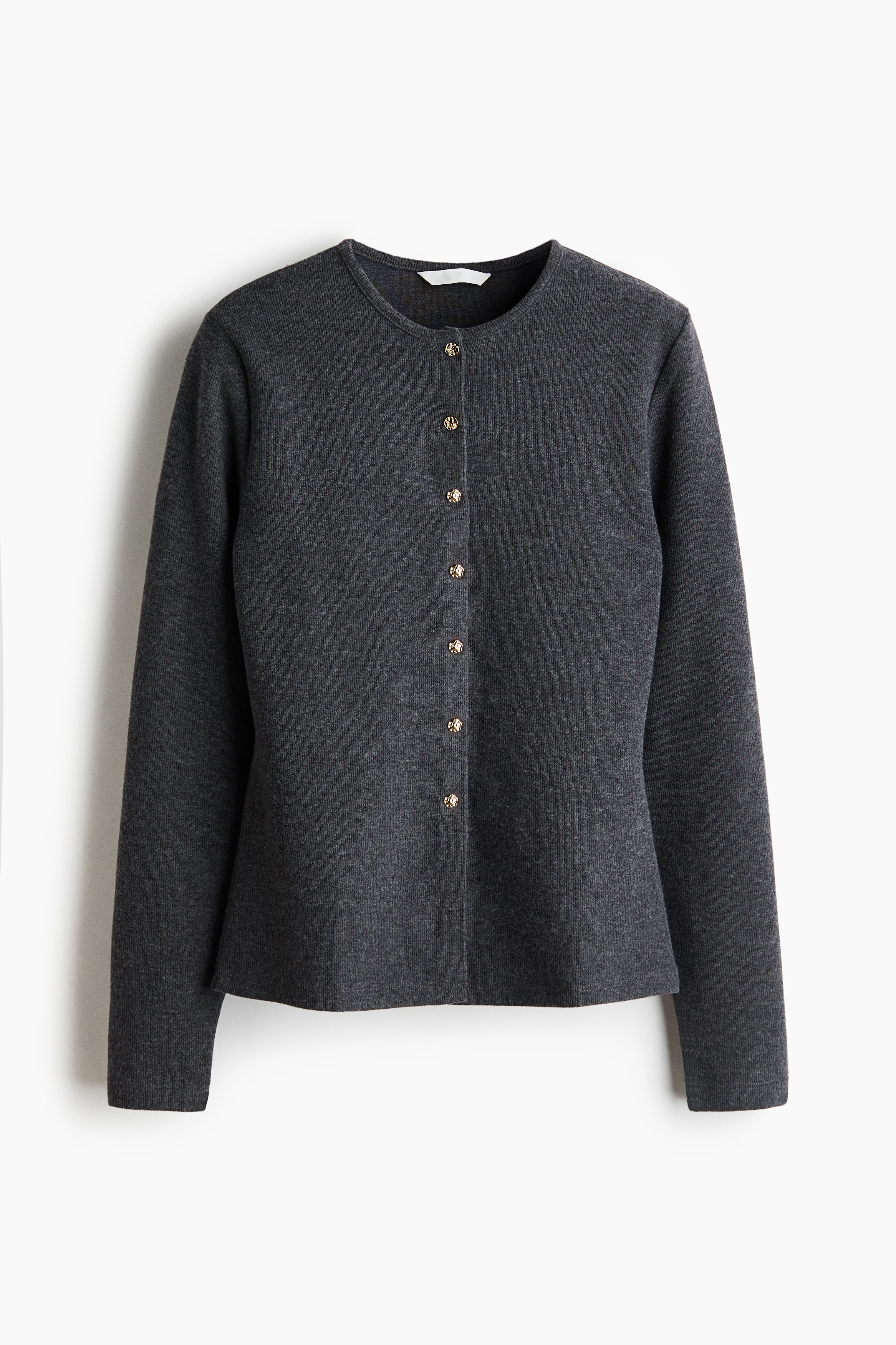 Angerauter Feinstrick-Cardigan