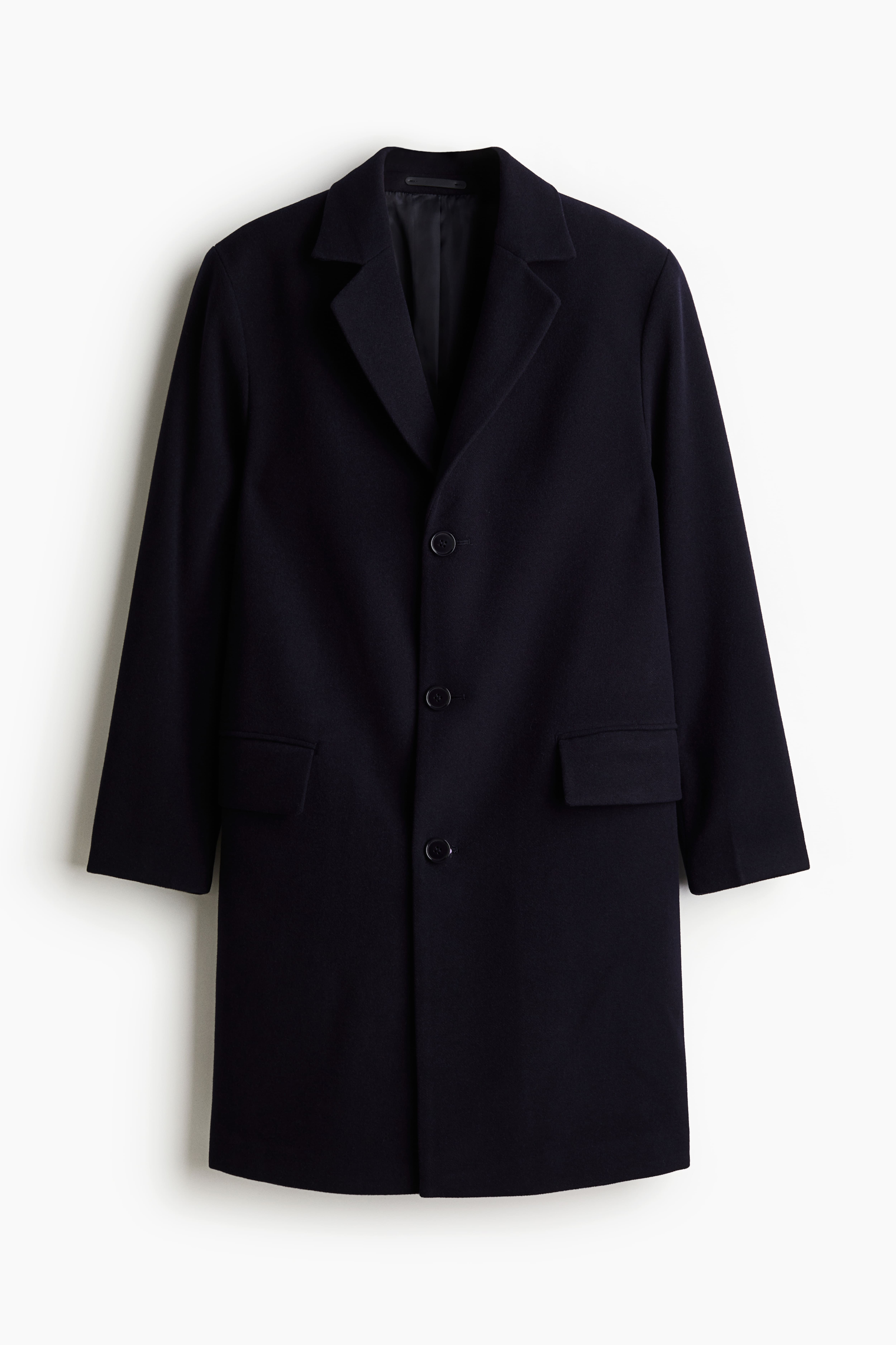 H&m navy coat hotsell