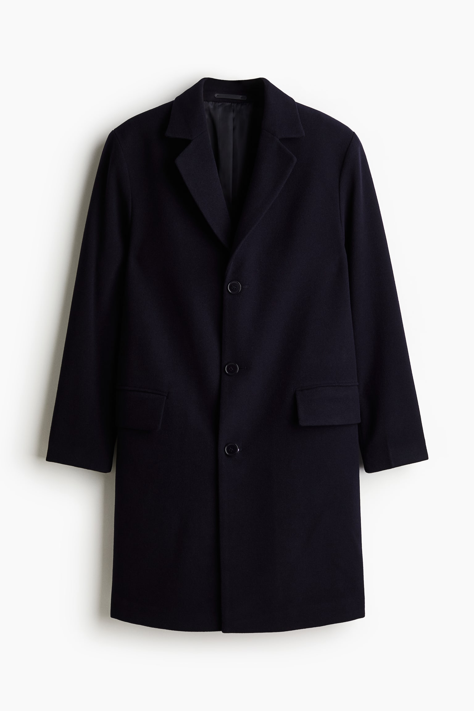 Wool-blend coat - Navy blue/Black/Grey marl - 2