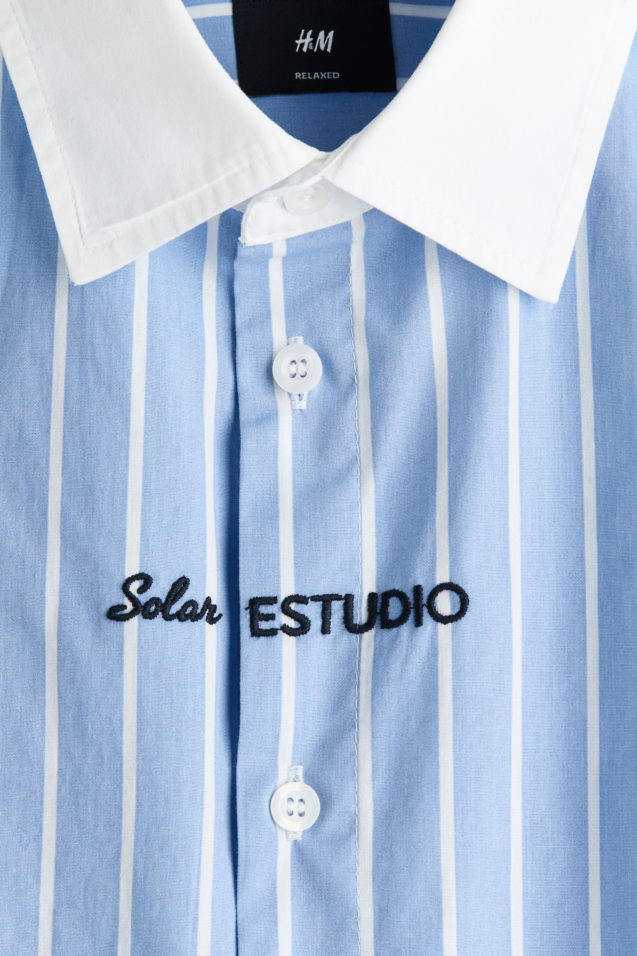 Relaxed-Fit Embroidered-Motif Cotton Shirt