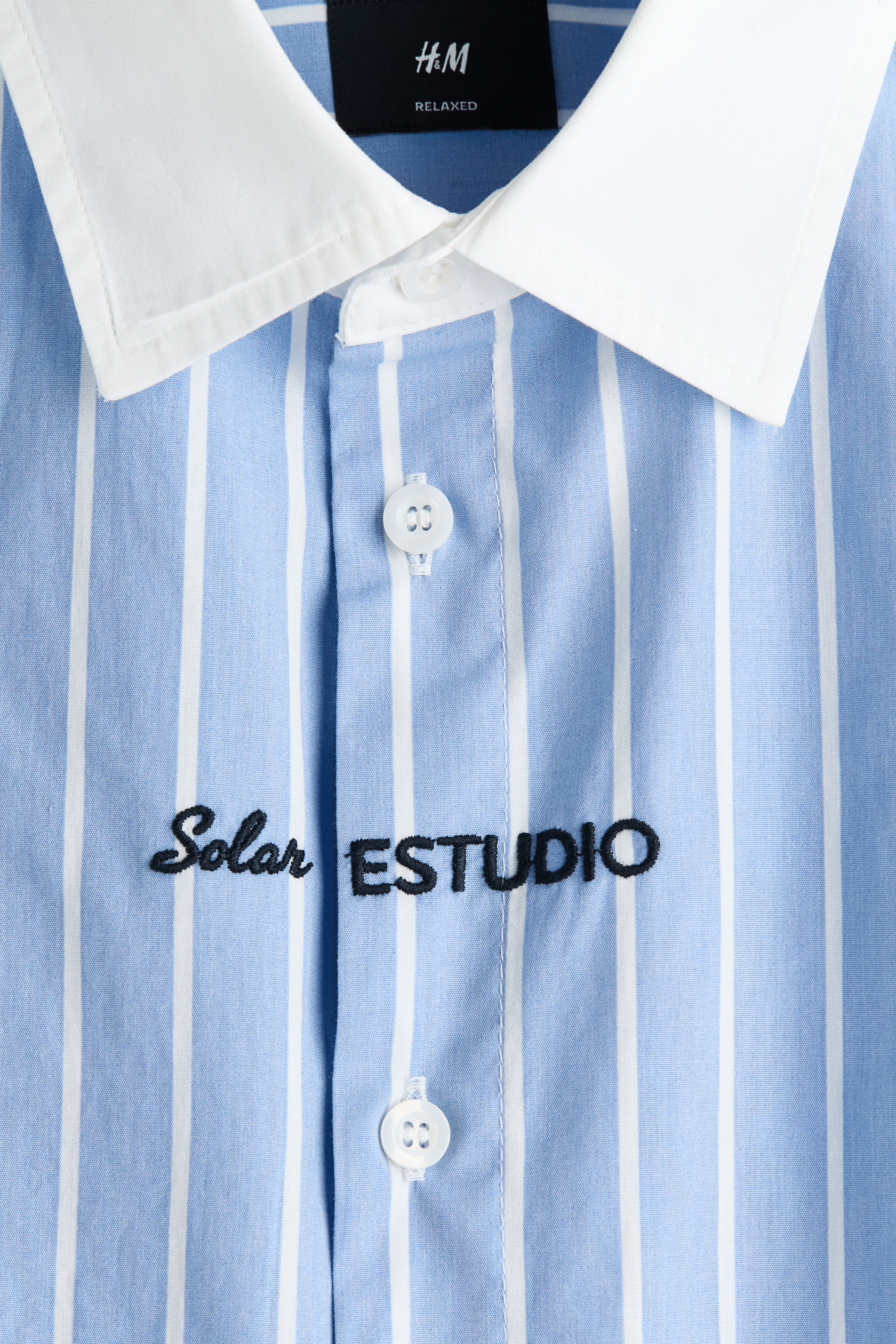 Relaxed-Fit Embroidered-Motif Cotton Shirt