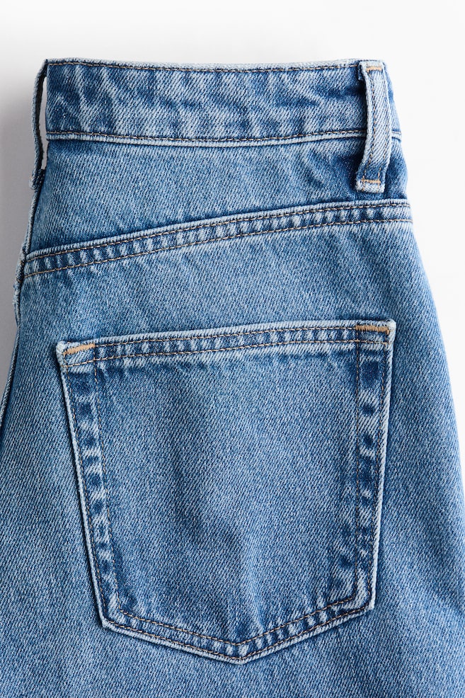 Barrel High Waist Jeans - Denim blue/Dark denim blue - 6