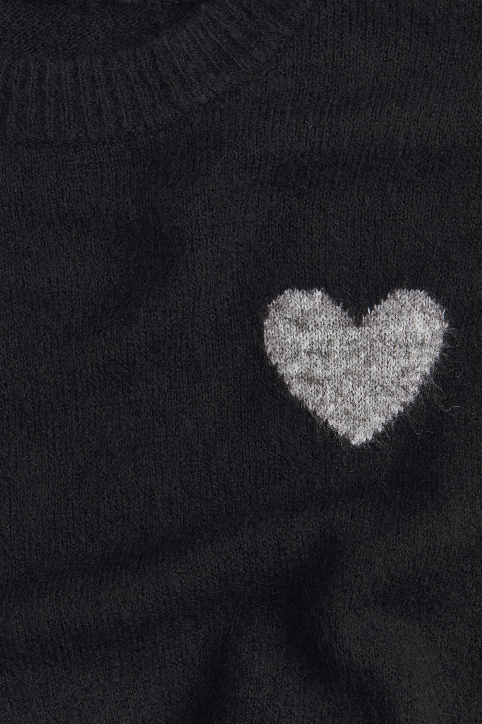 Pullover con motivo decorativo - Nero/cuore/Grigio mélange/cuore/Blu navy/32 - 5