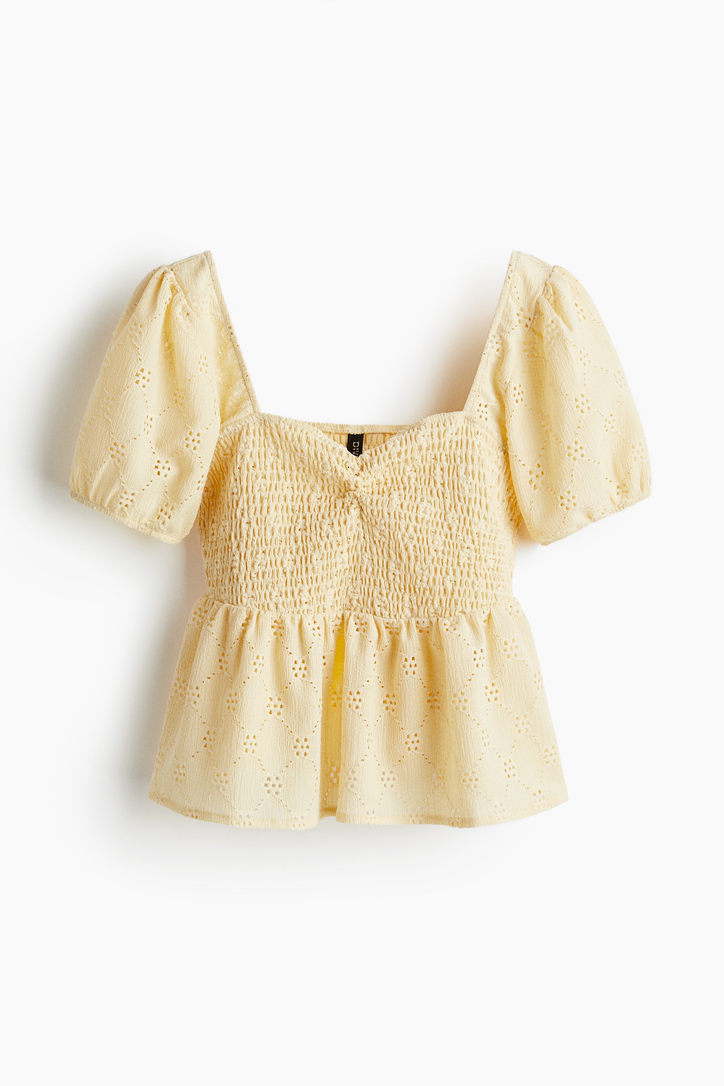 Smocked peplum blouse