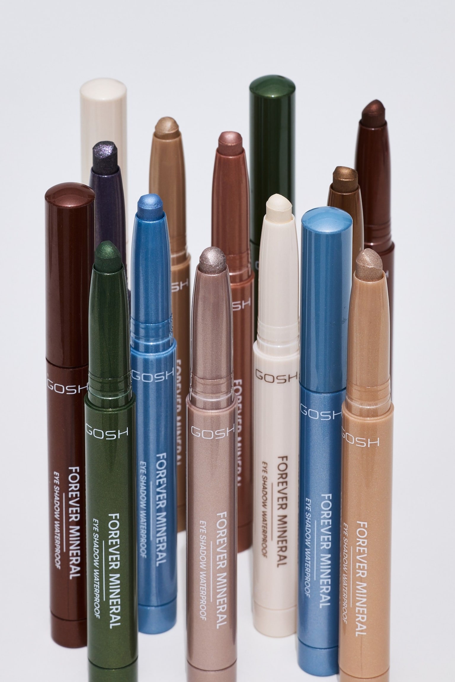 Forever Mineral Eye Shadow Waterproof - Matt Plum/Matt Copper/Matt Olive Green/Matt Brown/Matt Chocolate/Matt Rose/Matt White/Matt Nougat/Matt Beige/Matt Blue - 2