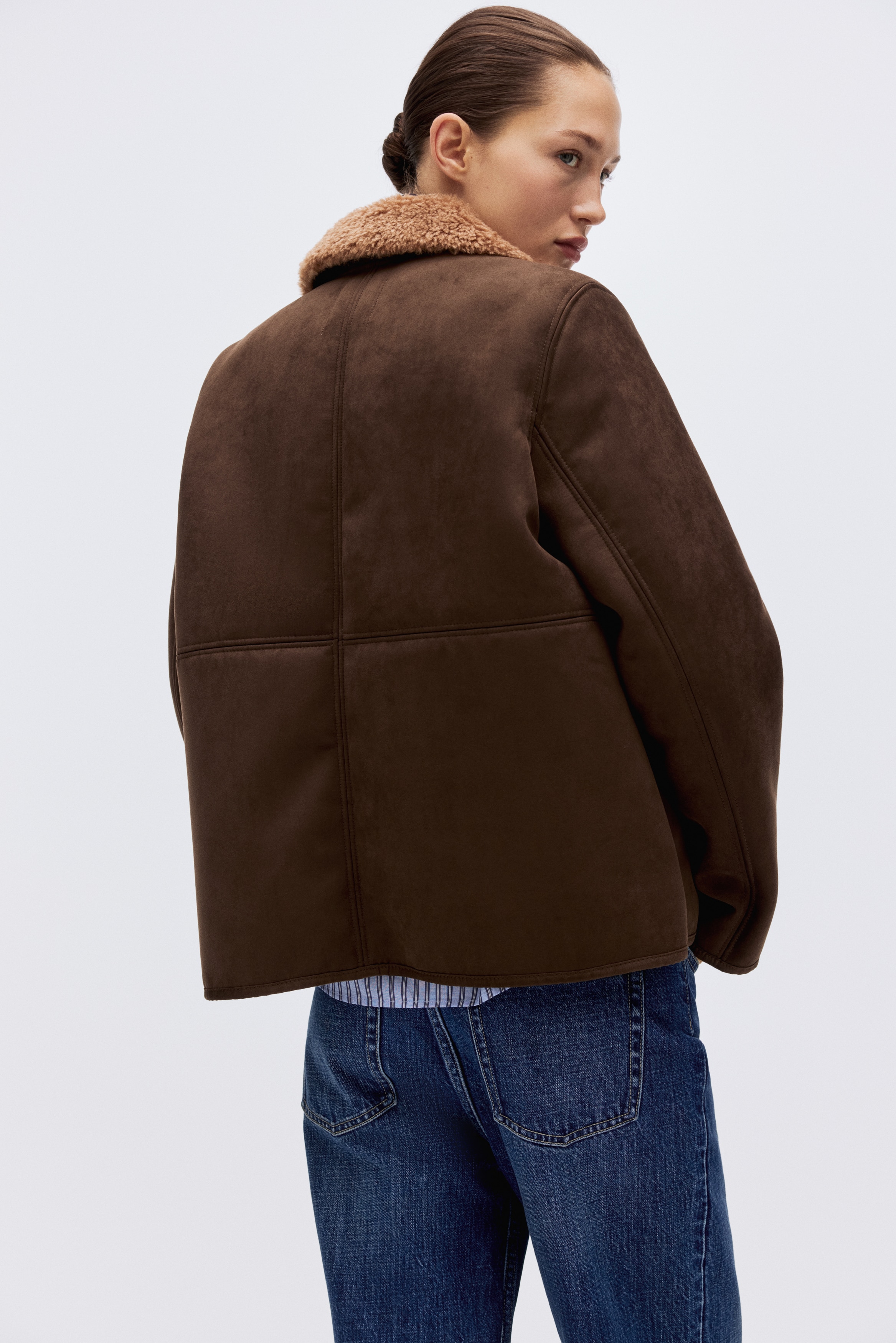 Teddy-collared jacket