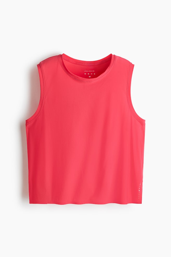 Sports vest top with CoolMove™ - Watermelon/White/Smoke/Burnt red - 1