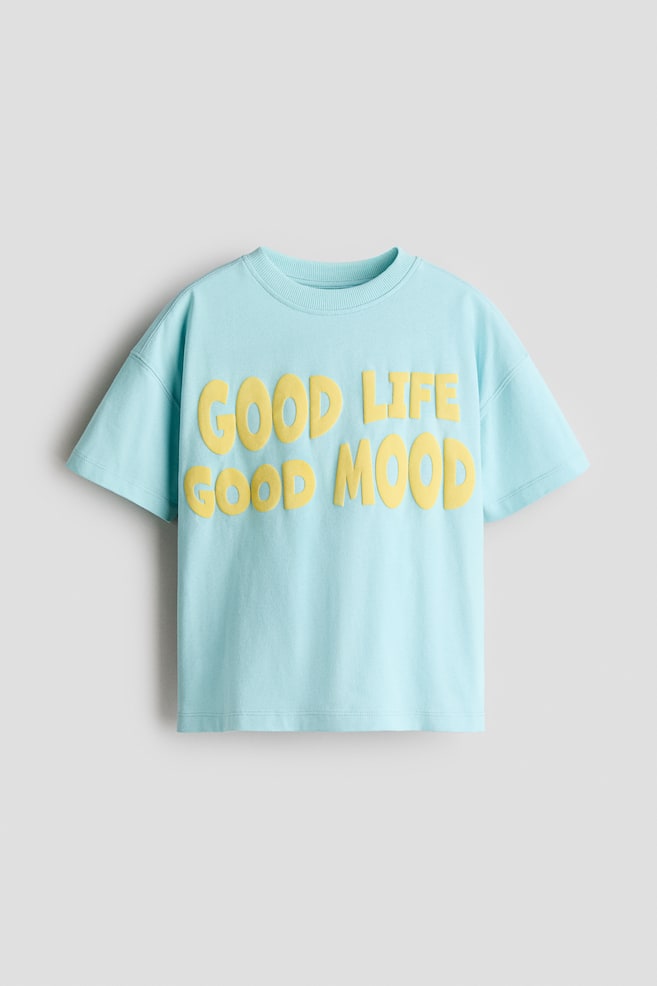 Oversized printed cotton T-shirt - Light turquoise/Good Life/Pale yellow/Sardines/Red/NYC Sport/Cream/NYC/Ivory/Sports League/Green/Artist on Duty - 1