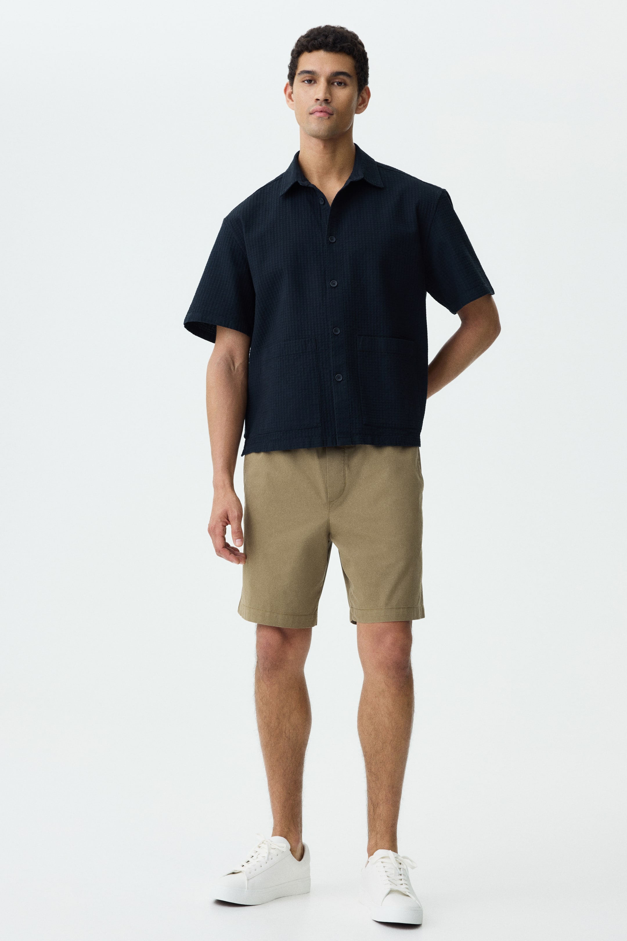 Chemise décontractée en lin mélangé