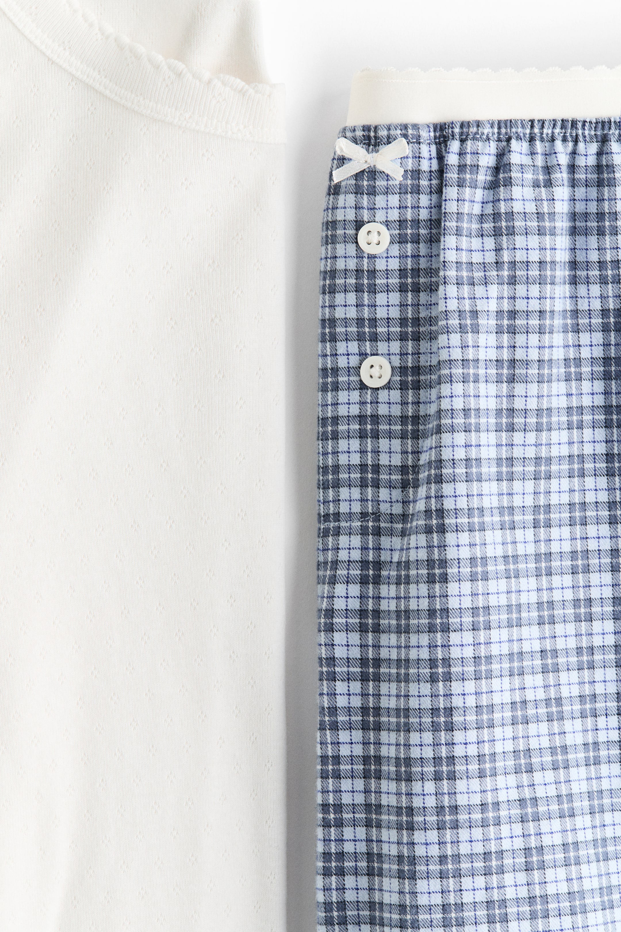 View larger image: Cotton pyjamas - Light blue/Checked - Ladies | H&M IN 2