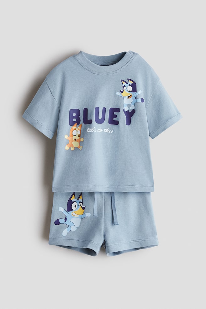 2-Piece Printed Set - Light blue/Bluey/White/Mickey Mouse/Light green/Mickey Mouse/Light gray/Mickey Mouse/Beige/The Lion King/Light gray/Batman/Mint green/The Lion King/Turquoise/Mickey Mouse/White/Mickey Mouse/Beige/Cars/Dark gray/Snoopy/Light green/Snoopy - 1