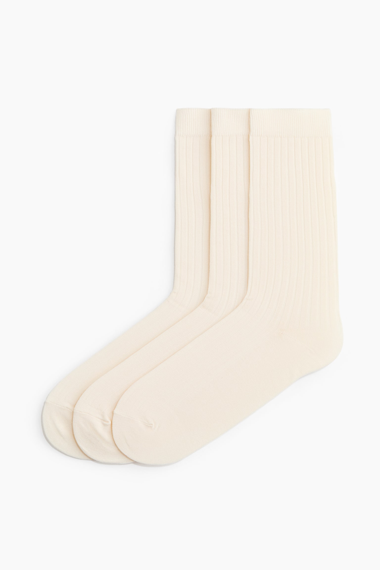 Calze in misto viscosa di bambù 3 paia - Cream/Nero/Navy blue