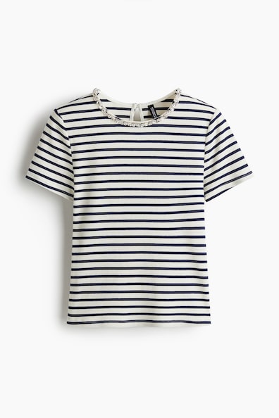 ラインストーンエンベリッシュドTシャツ