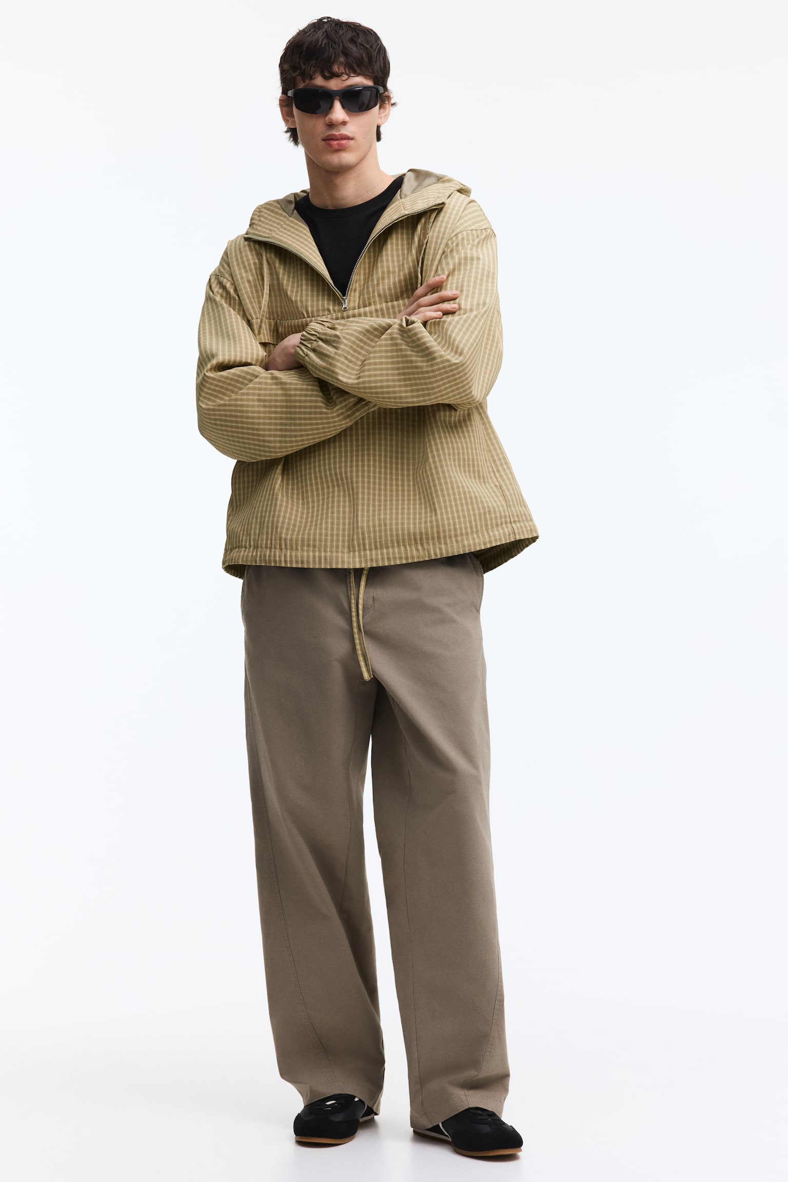 Popover jacket - Khaki green/Checked/Black - 3