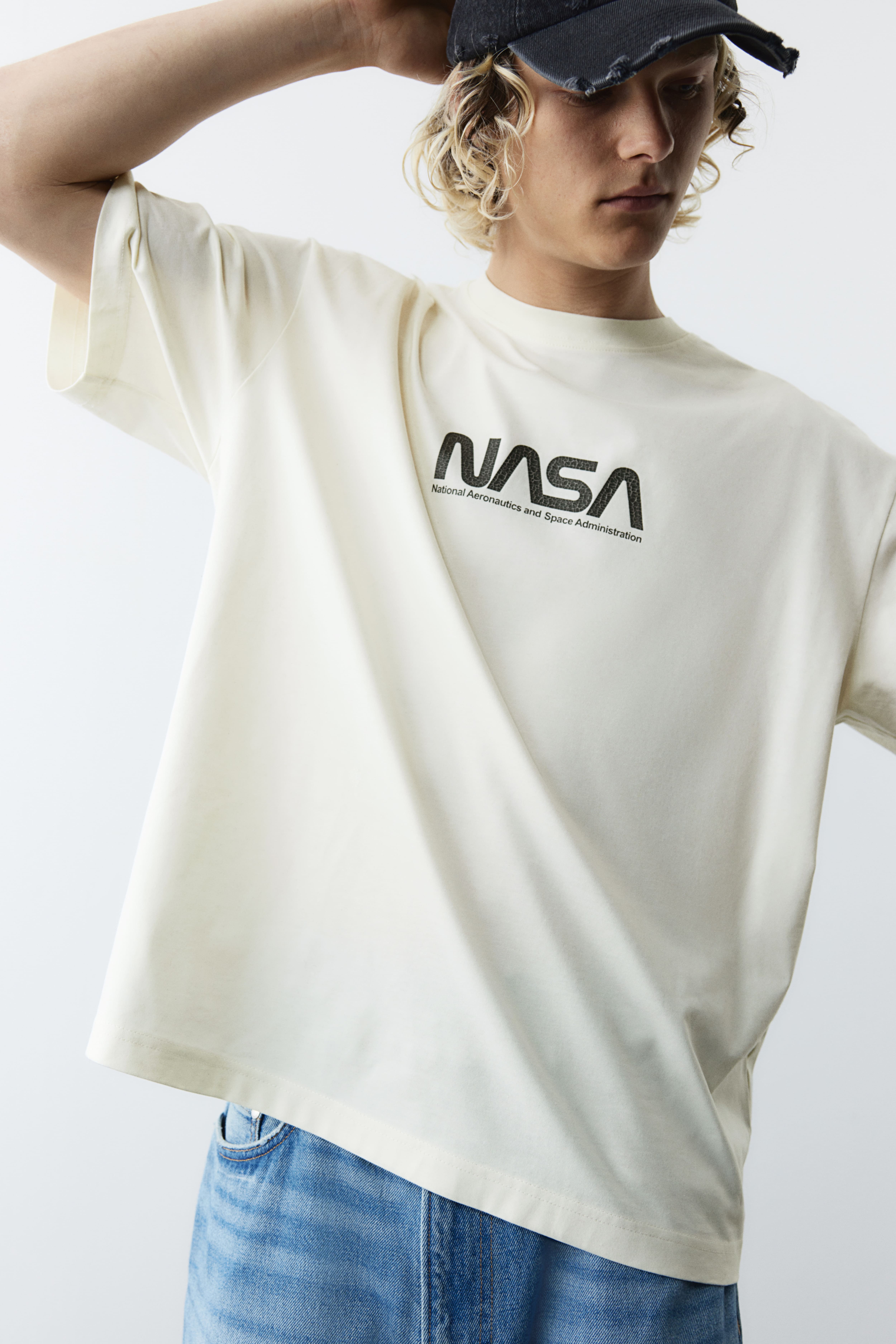 Loose Fit T shirt Black NASA Men H M CA