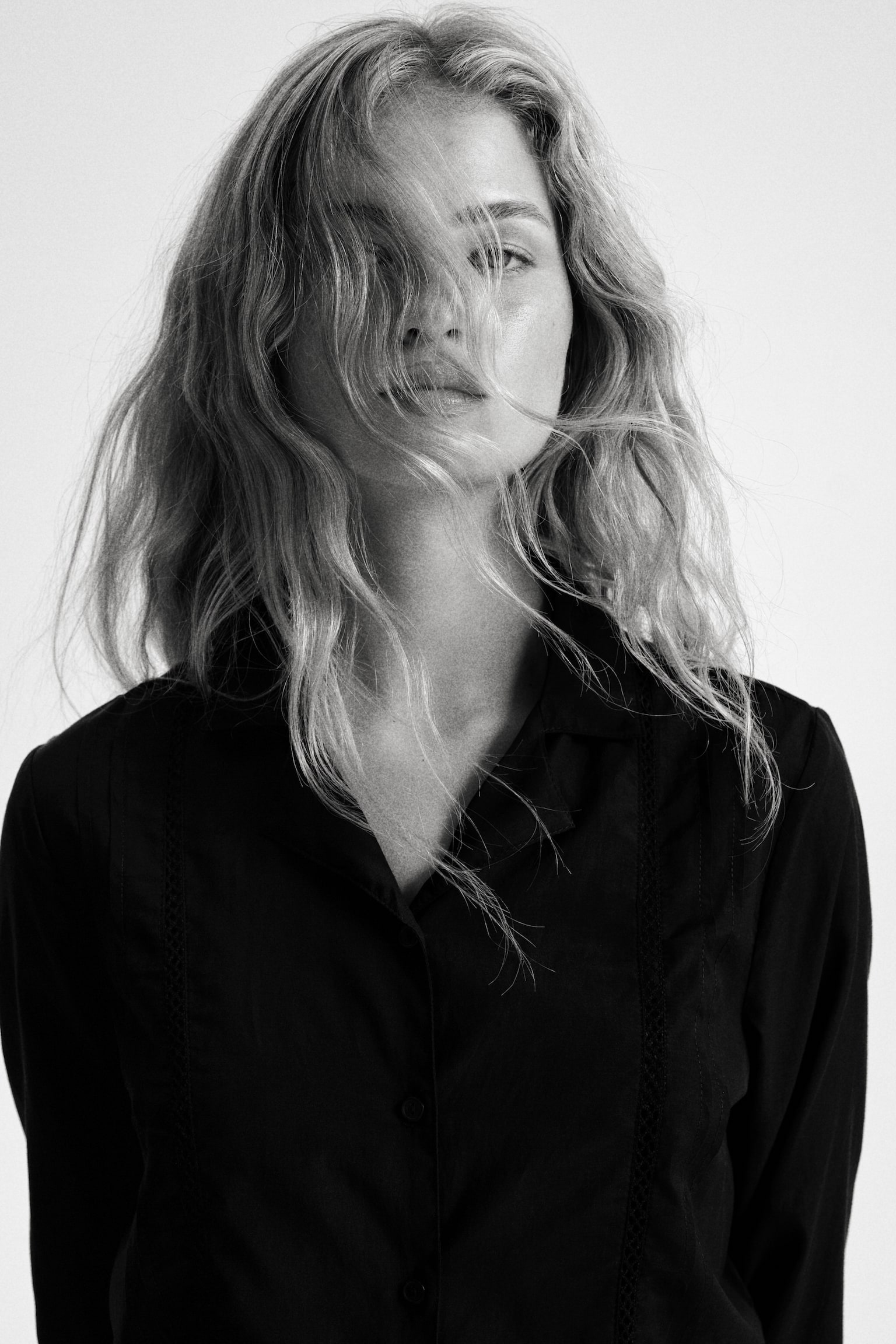 Πουκάμισο πιτζάμας με πιέτες νερβίρ - Μαύρο - 2