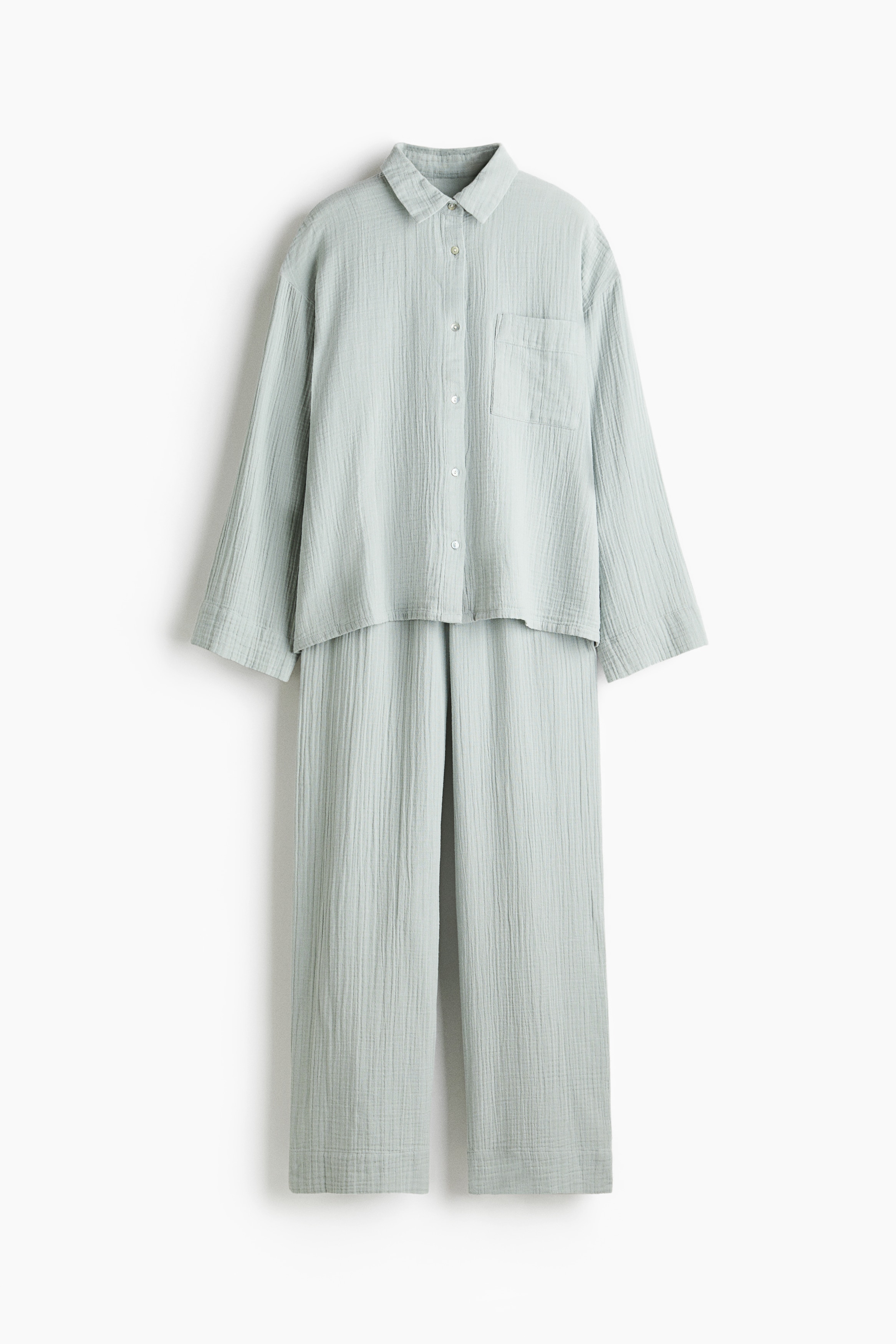 Cotton muslin pyjamas - Light turquoise/Brown/Leopard print/Light blue/Floral/Cream/Floral