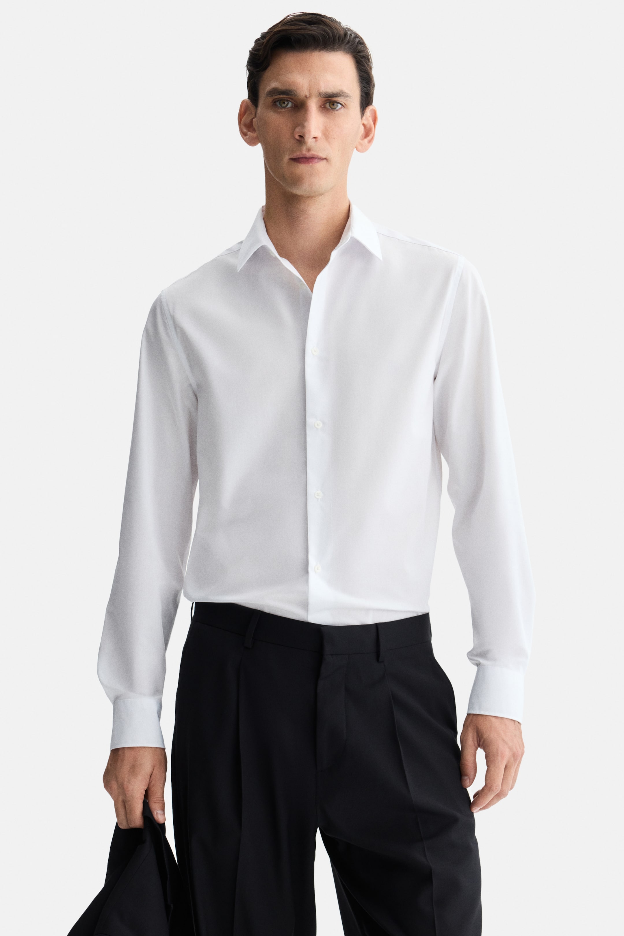 View larger image: Slim Fit Easy-iron shirt - White - Men | H&M IN 1