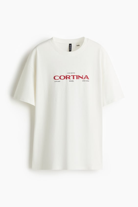 Женские футболки H&M Oversized Printed T-Shirt