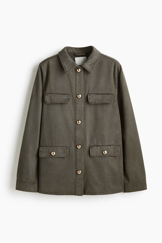 Женские куртки H&M Twill Utility Jacket