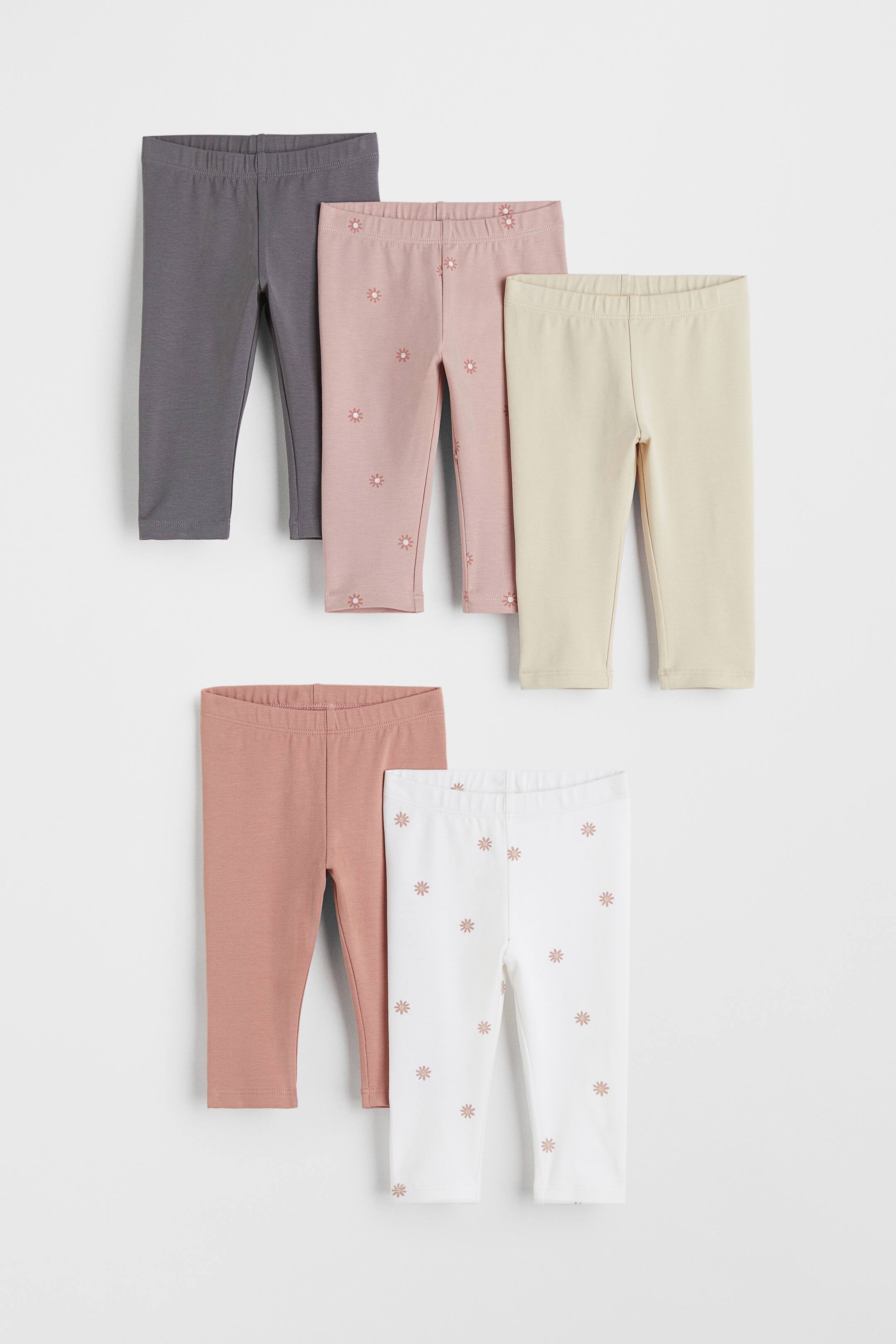 View larger image: 5-pack Cotton Leggings - Pink/floral - Kids | H&M PH 1