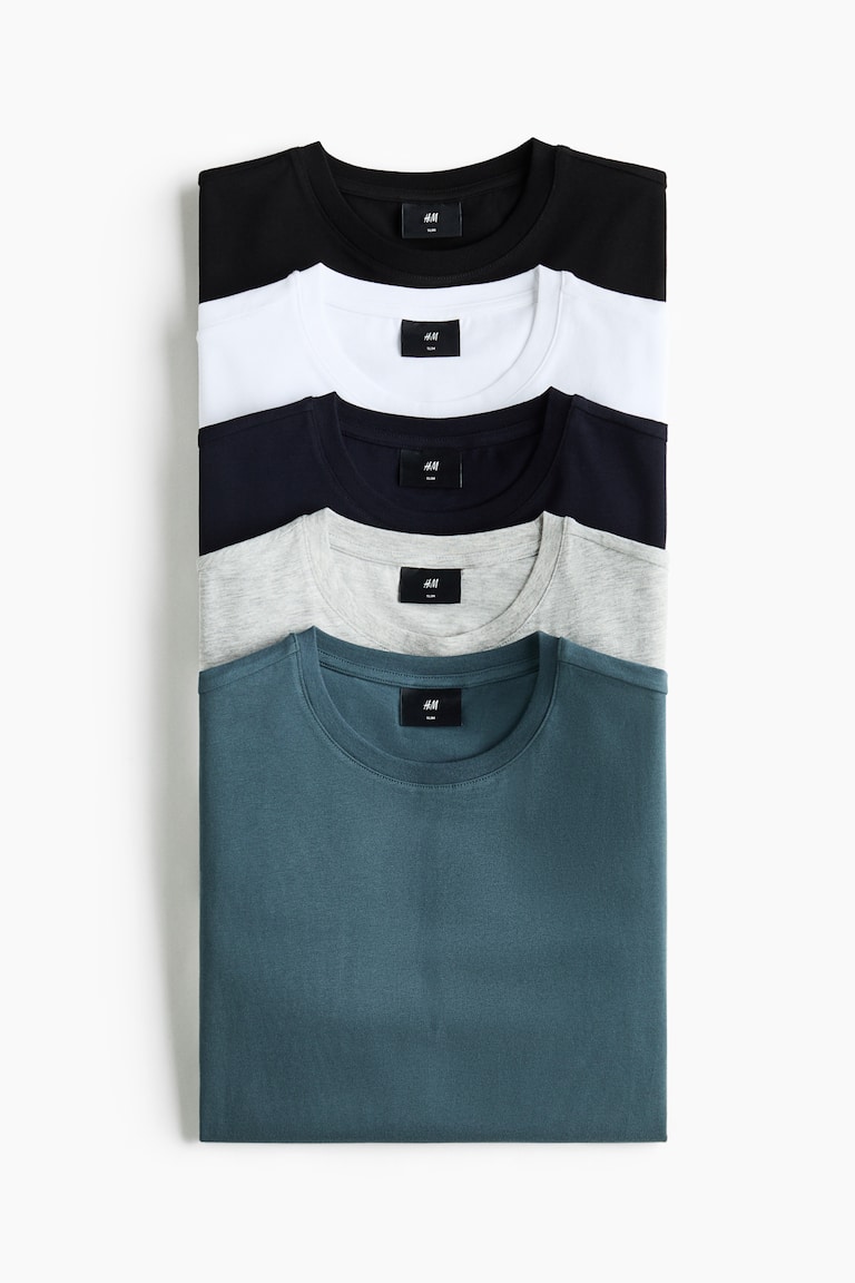 Pet majica Slim Fit