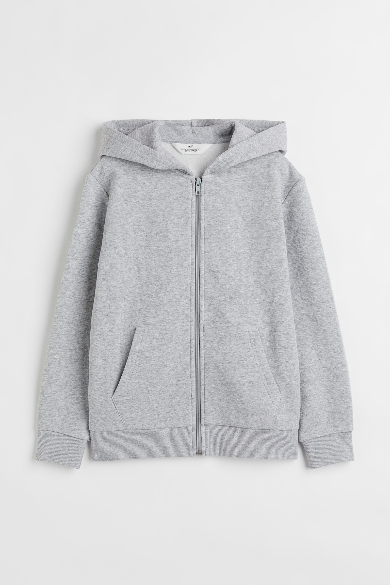 Zip Up Hoodie - Light grey marle/Navy blue/Black - 1