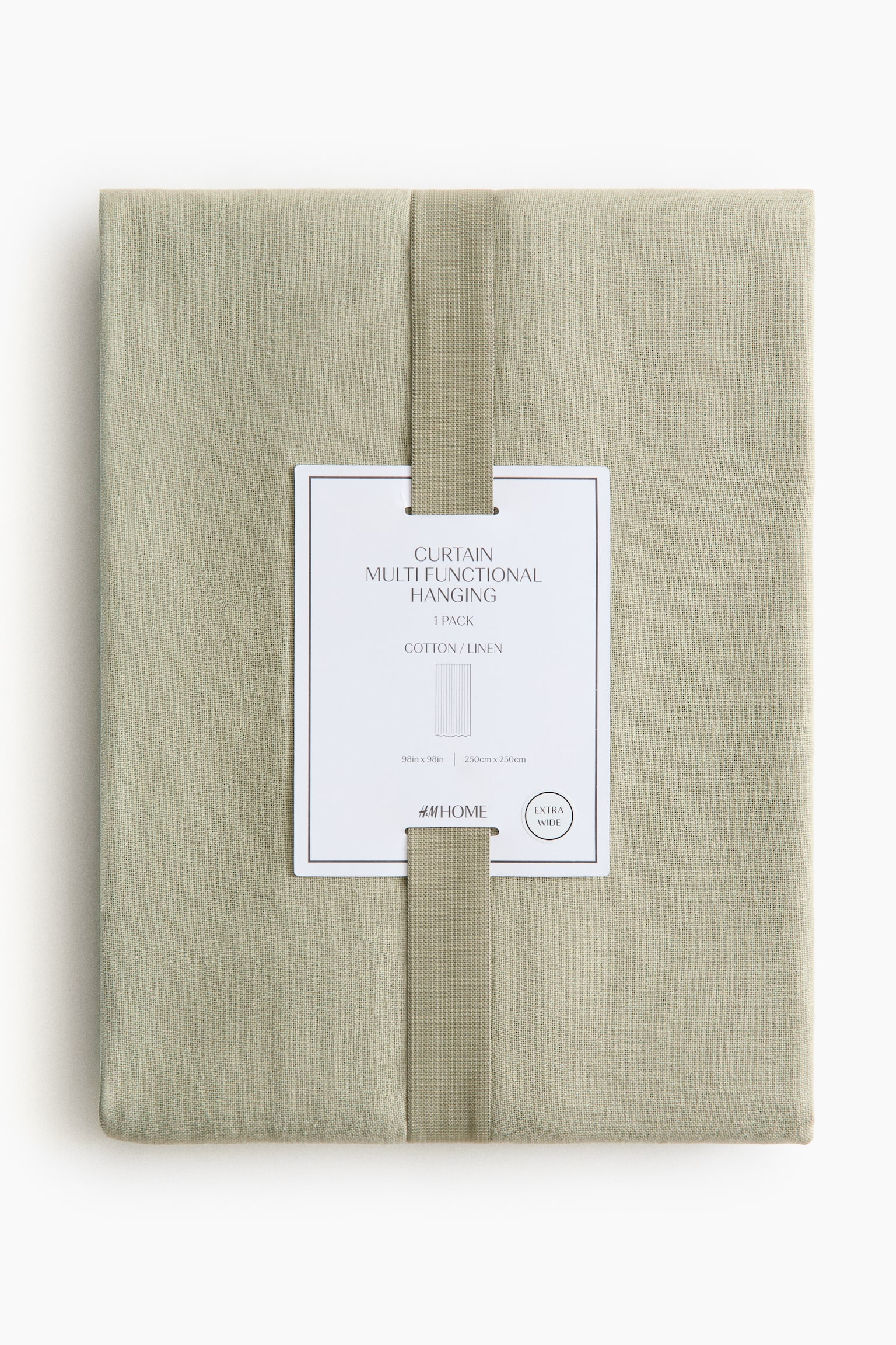 1-pack wide linen-blend curtain length - Sage green/White/Beige/Light blue/Beige - 2