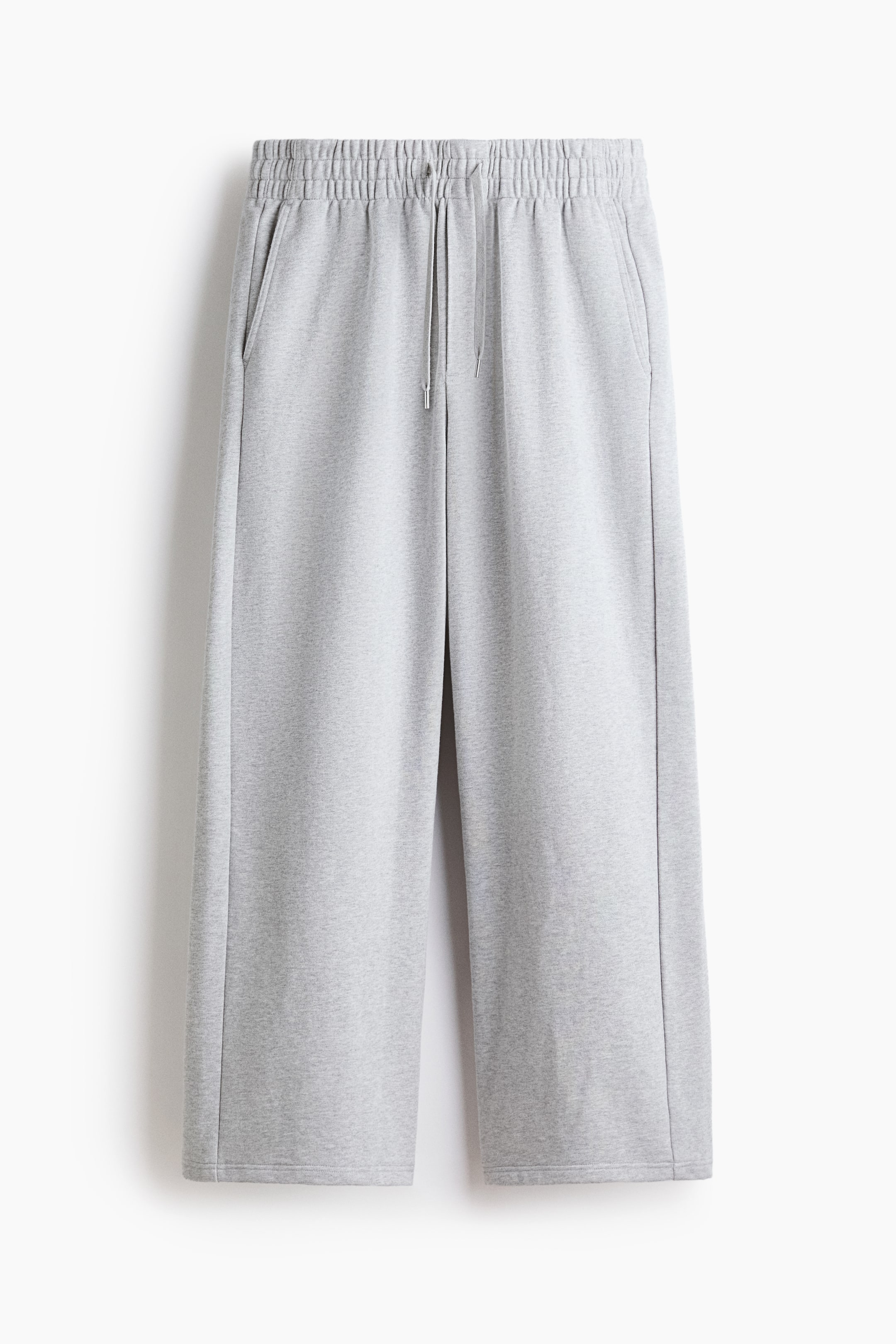 View larger image: Wide-leg cotton joggers - Light grey marl - Men | H&M IE 7