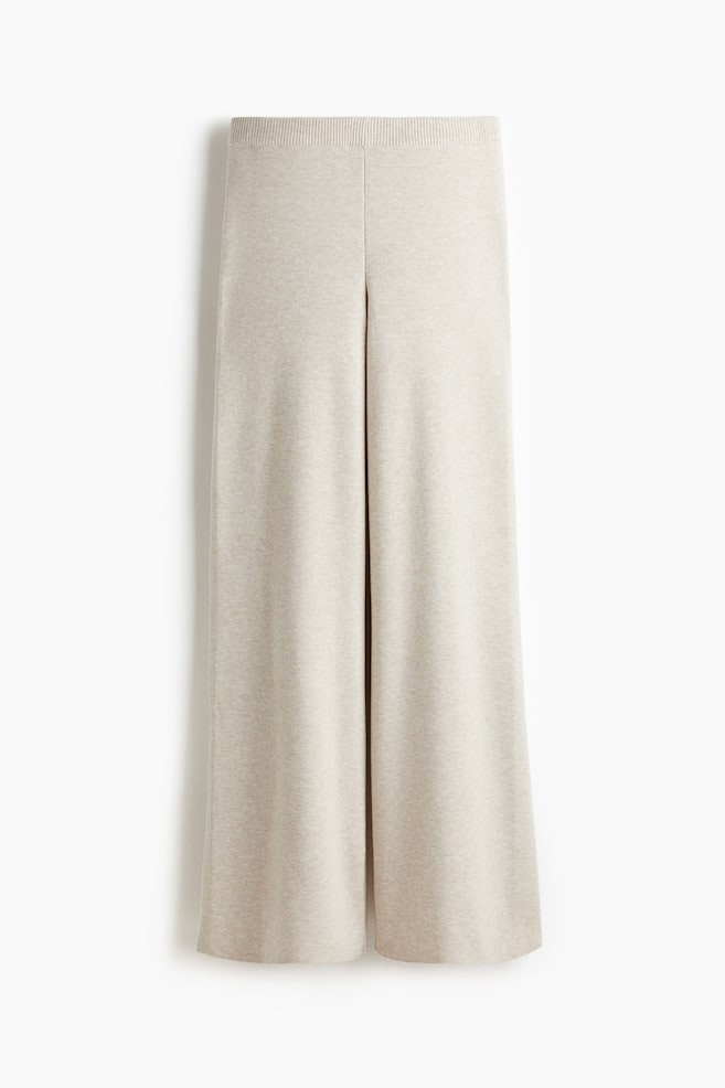 Pantalón de punto fino - Beige claro jaspeado/Crema/Marrón oscuro/Gris jaspeado - 1