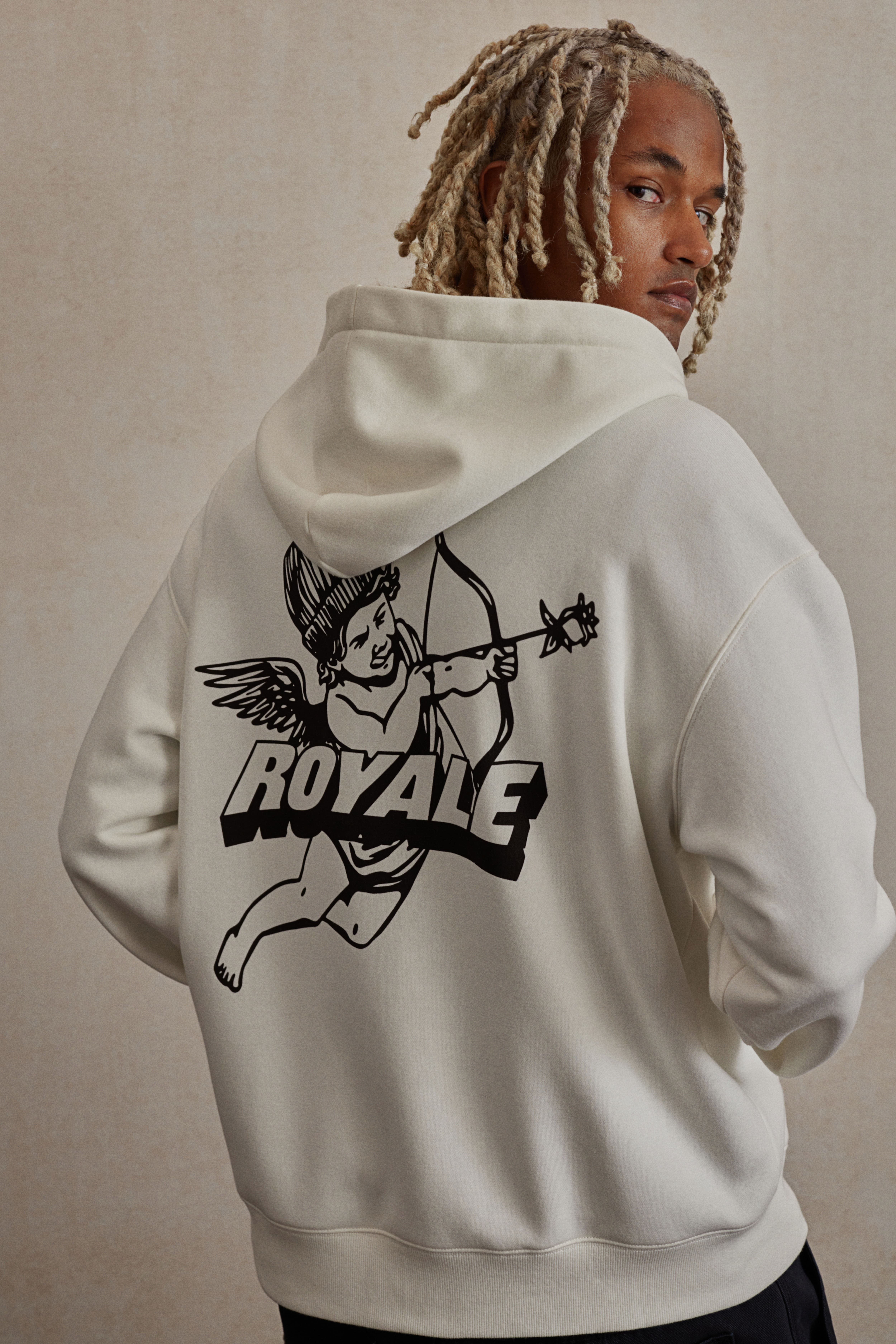 Relaxed Fit Zip through hoodie White Royale Men H M GB