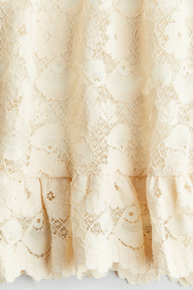 Clarissa ruffle lace dress - Cream main image 1