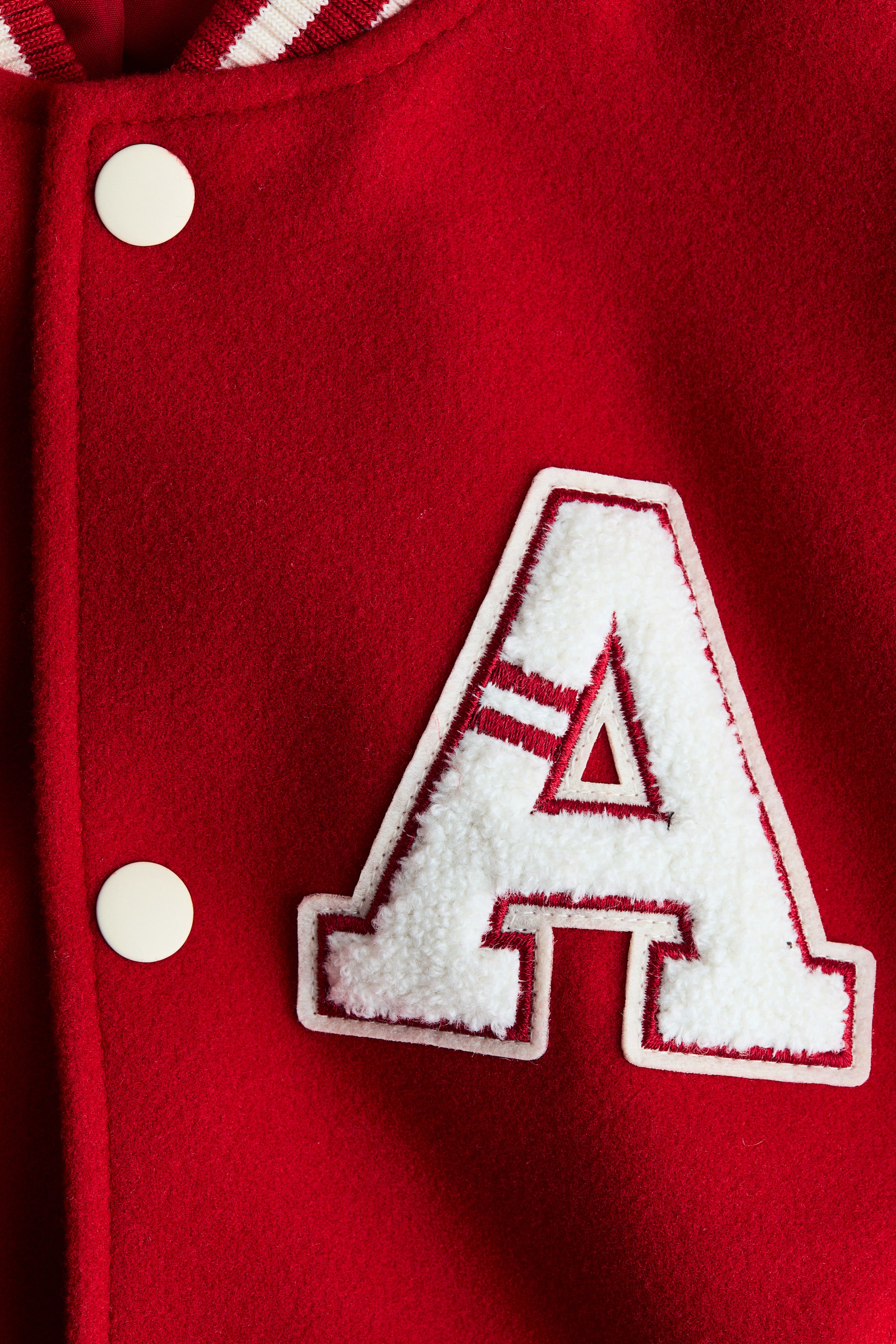 Motif-Detail Baseball Jacket
