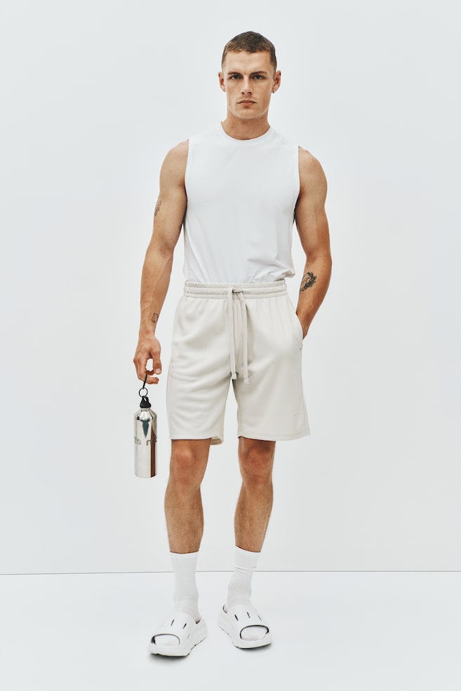 Regular-Fit Sports Shorts with DryMove™ - Natural white/Dark gray/Navy blue/Black - 1