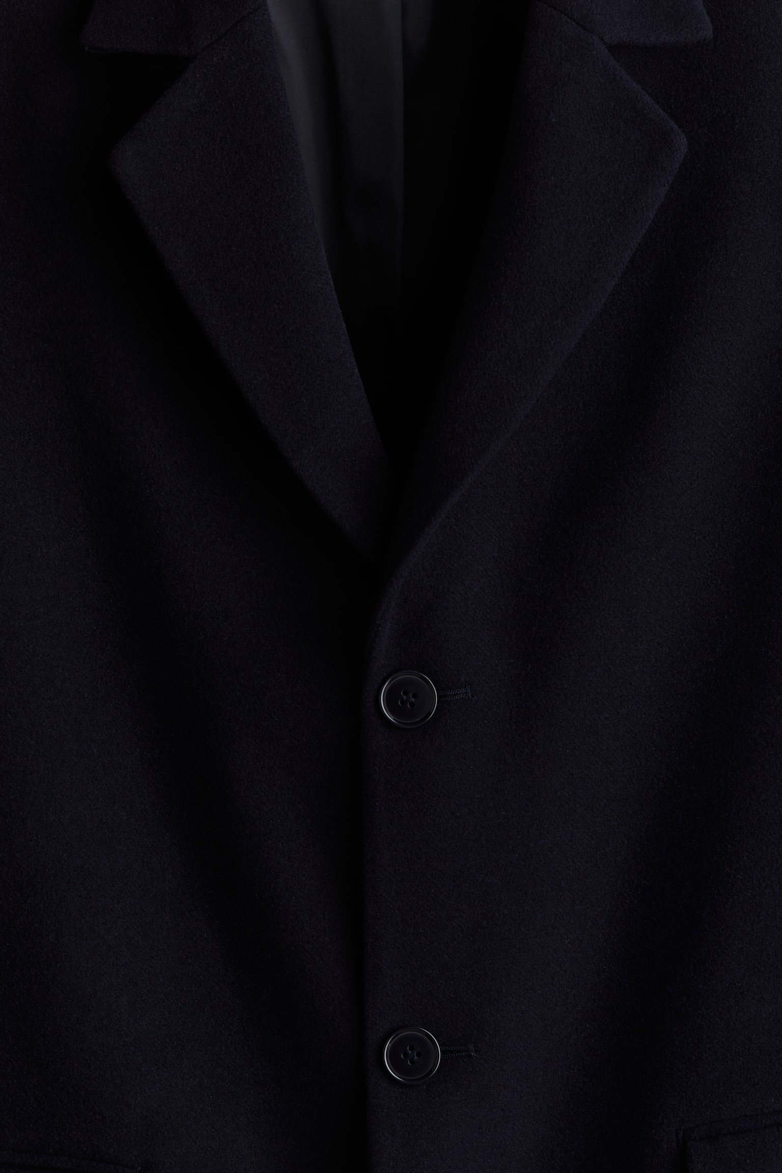 Wool-blend coat - Navy blue/Black/Grey marl - 7