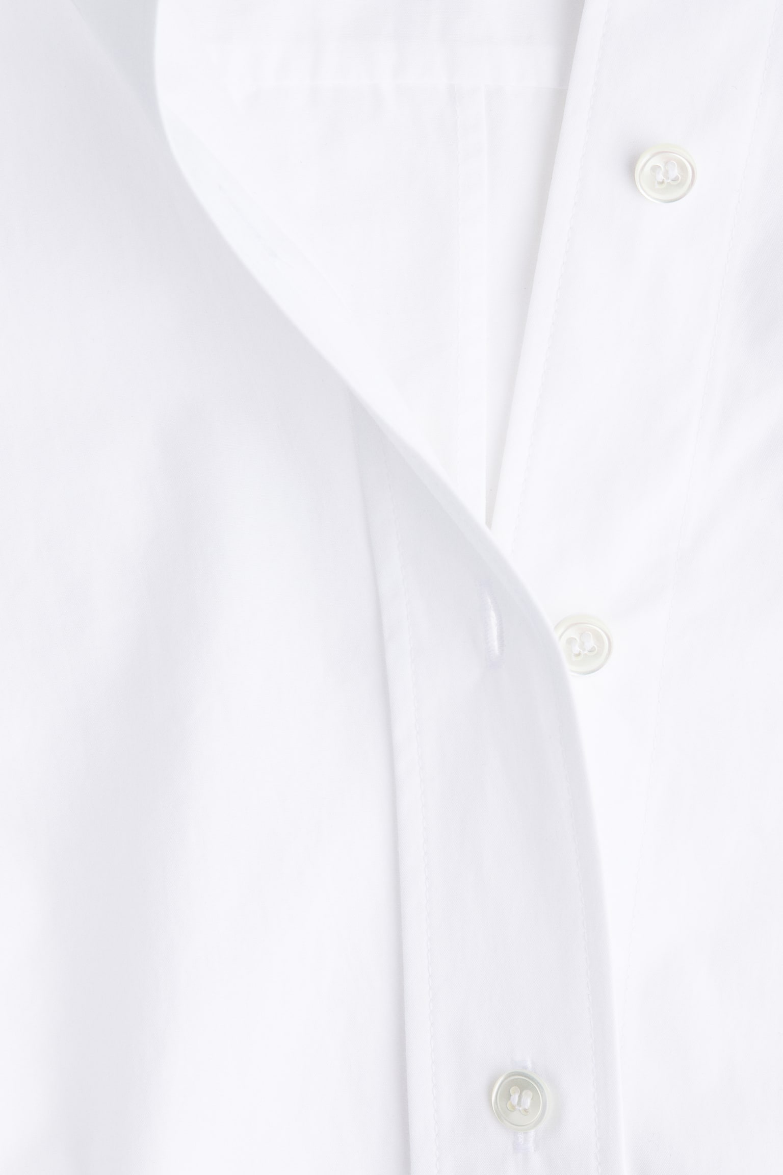 חולצת כותנה צמודה - לבן - 3