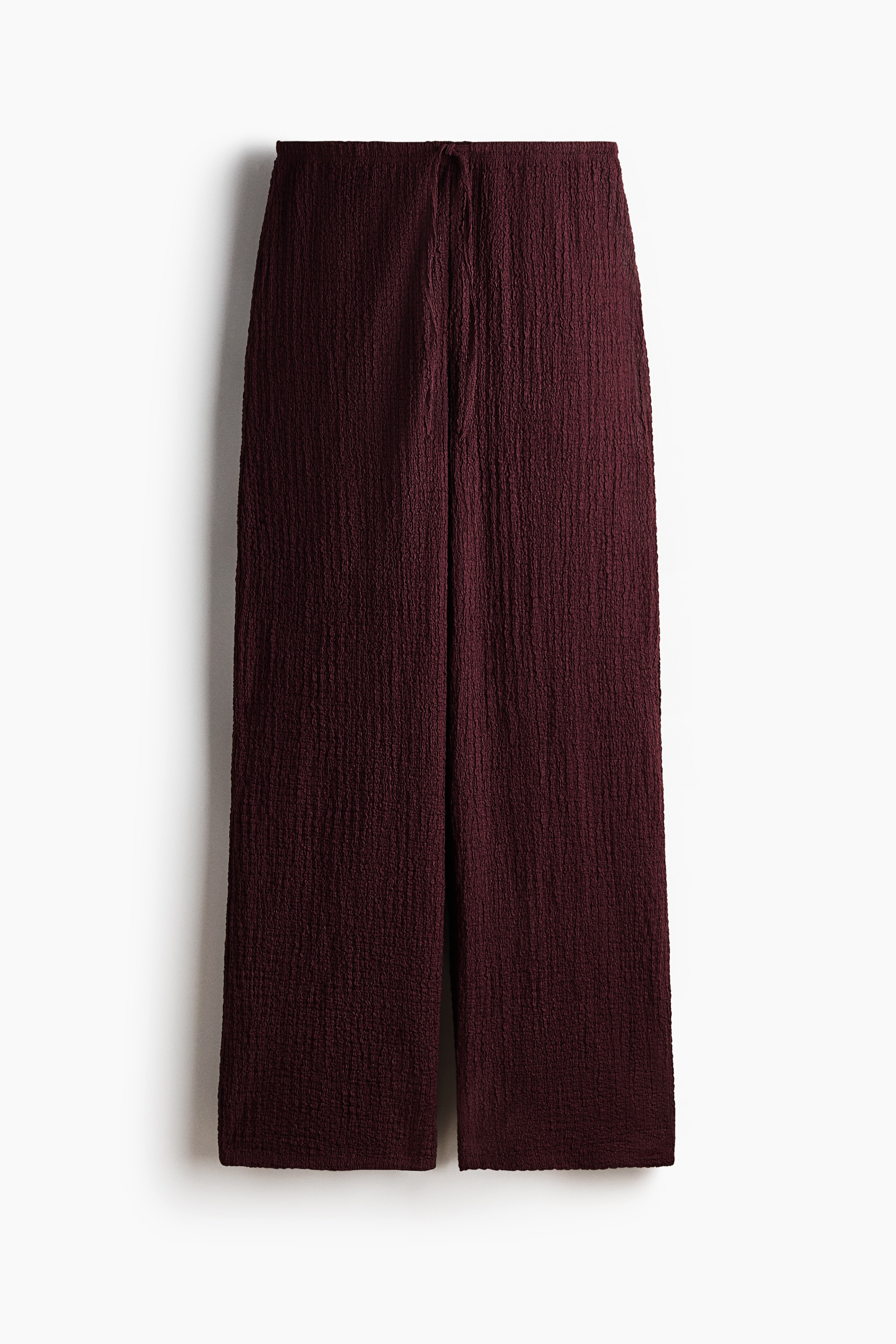 Quần dài nhăn viền diềm nhún - Màu đỏ rượu/Màu xanh dương đậm