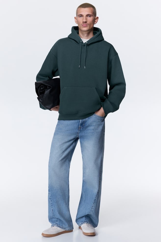 Loose Fit Hoodie-Dark teal - 3