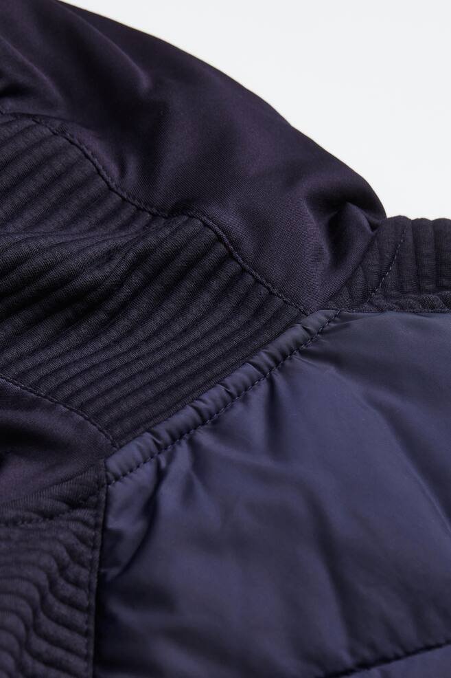 Padded hooded outdoor jacket - Navy blue/Black/Light beige/Dark beige/dc - 4