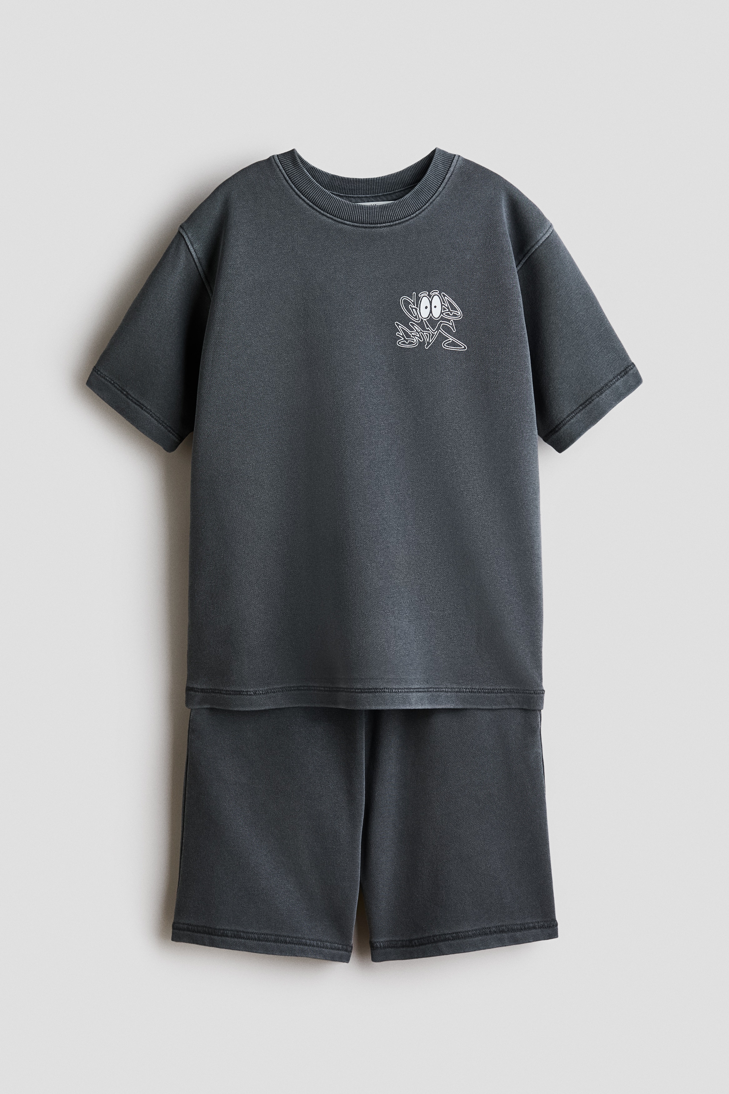 Tweedelige set van joggingstof met print - Donkergrijs/Good days/Turkoois/tiedye/Rood/San Diego